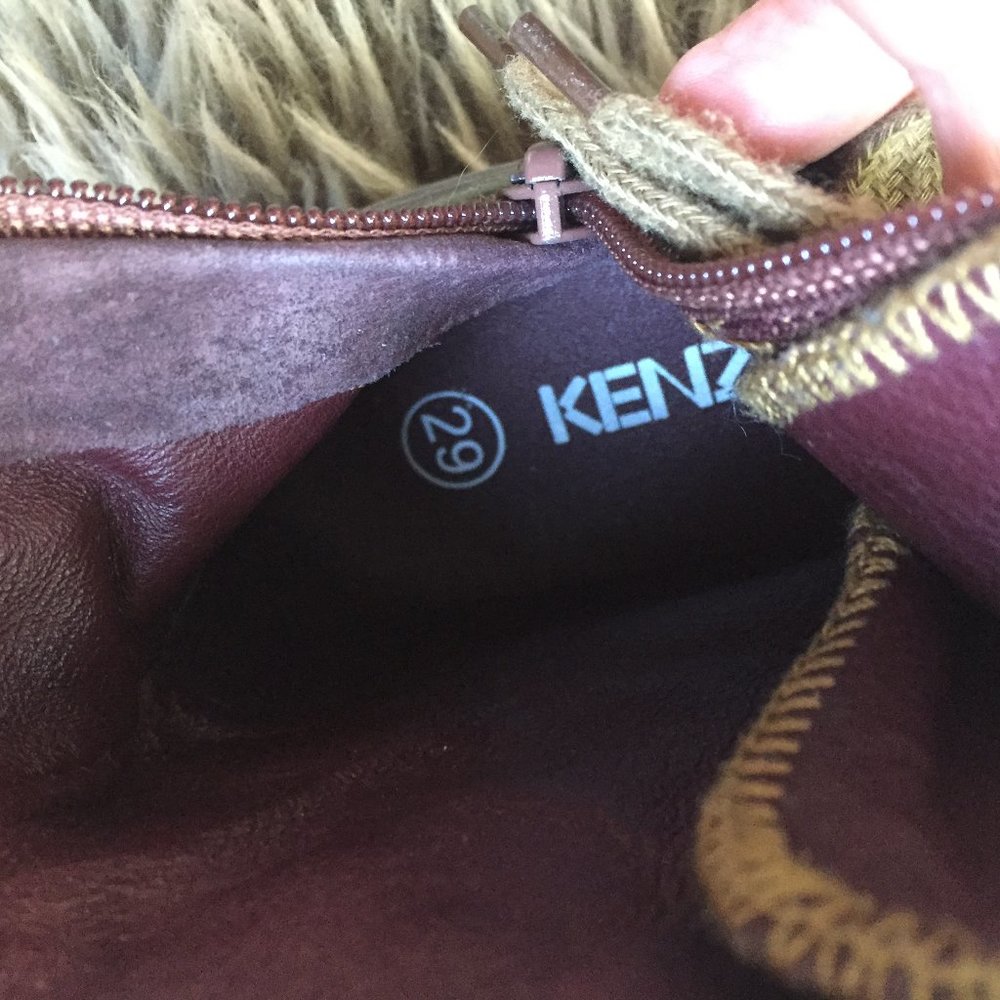 Kenzo brown side-zip high tops - size 29 - Picture 7 of 8